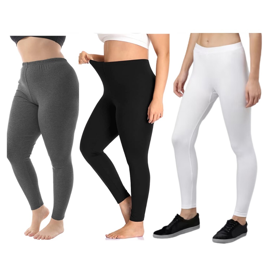 Legging Cotton Stretchable Leggings Woman High Waist Seluar Tight ...