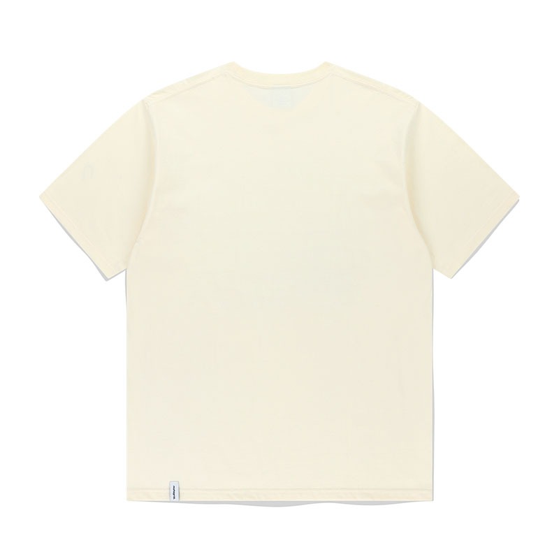 MAHAGRID] Curly Logo Chain Stitch T-shirt_Unisex style
