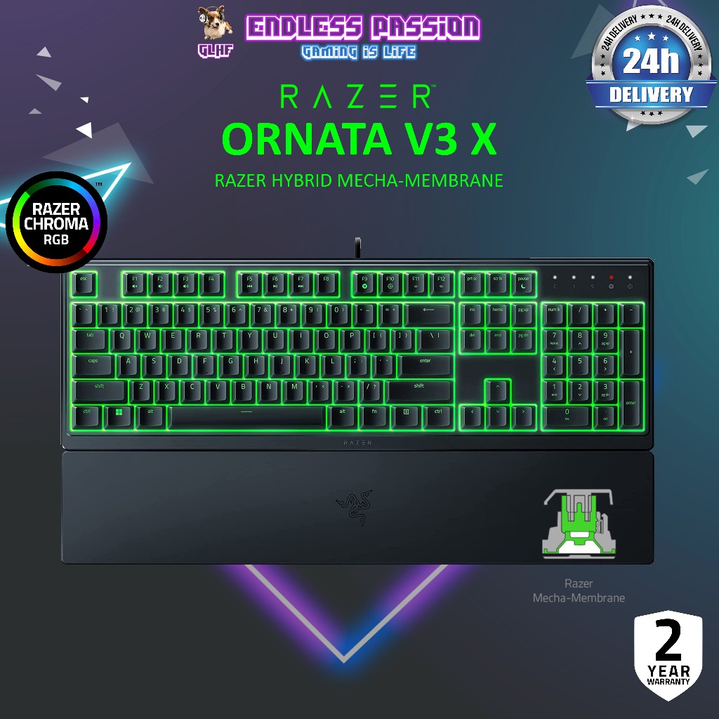 Razer Ornata V3 X - Low-profile Membrane RGB Keyboard | Shopee Singapore