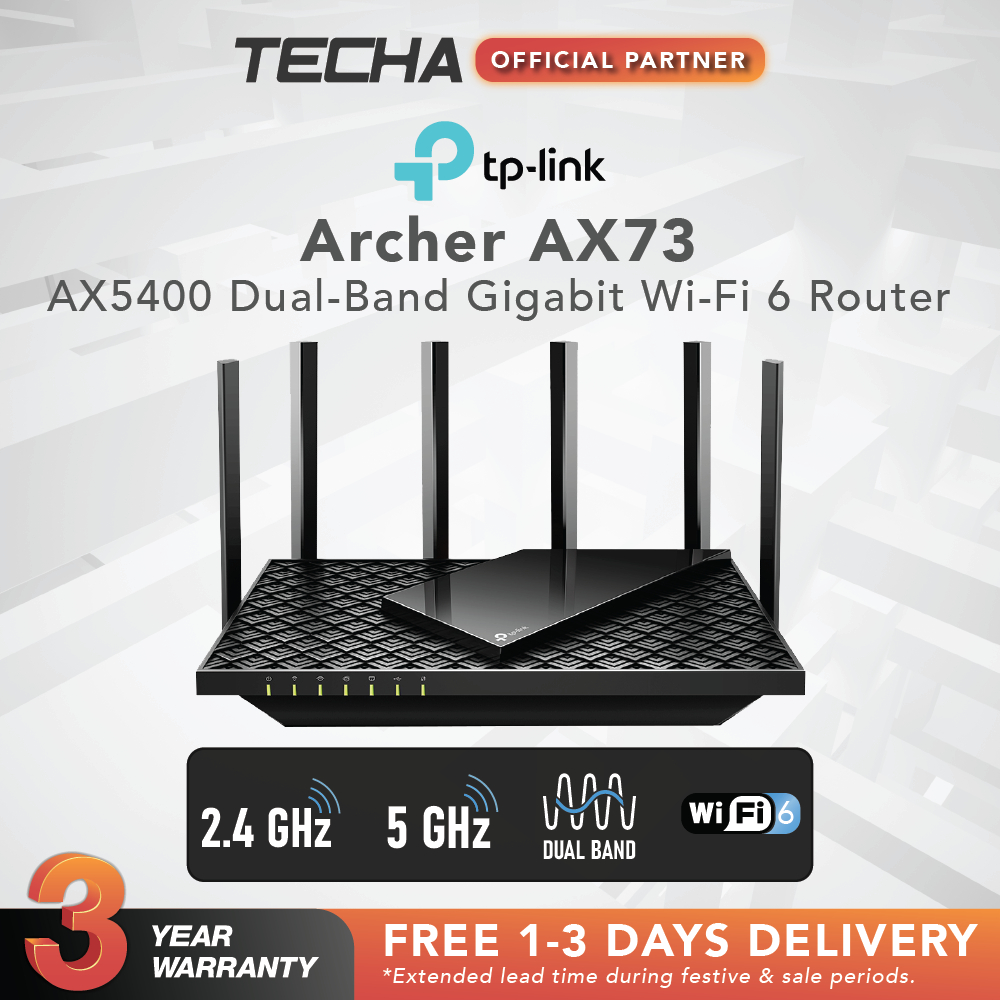 TP-Link Archer AX73 | AX5400 Dual-Band Gigabit Wi-Fi 6 Router | Shopee ...