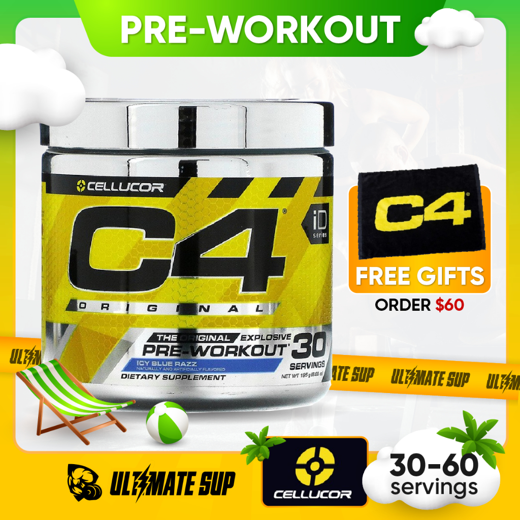 Cellucor C4 Original Explosive Pre Workout Fruit Punch International Version 30 Servings