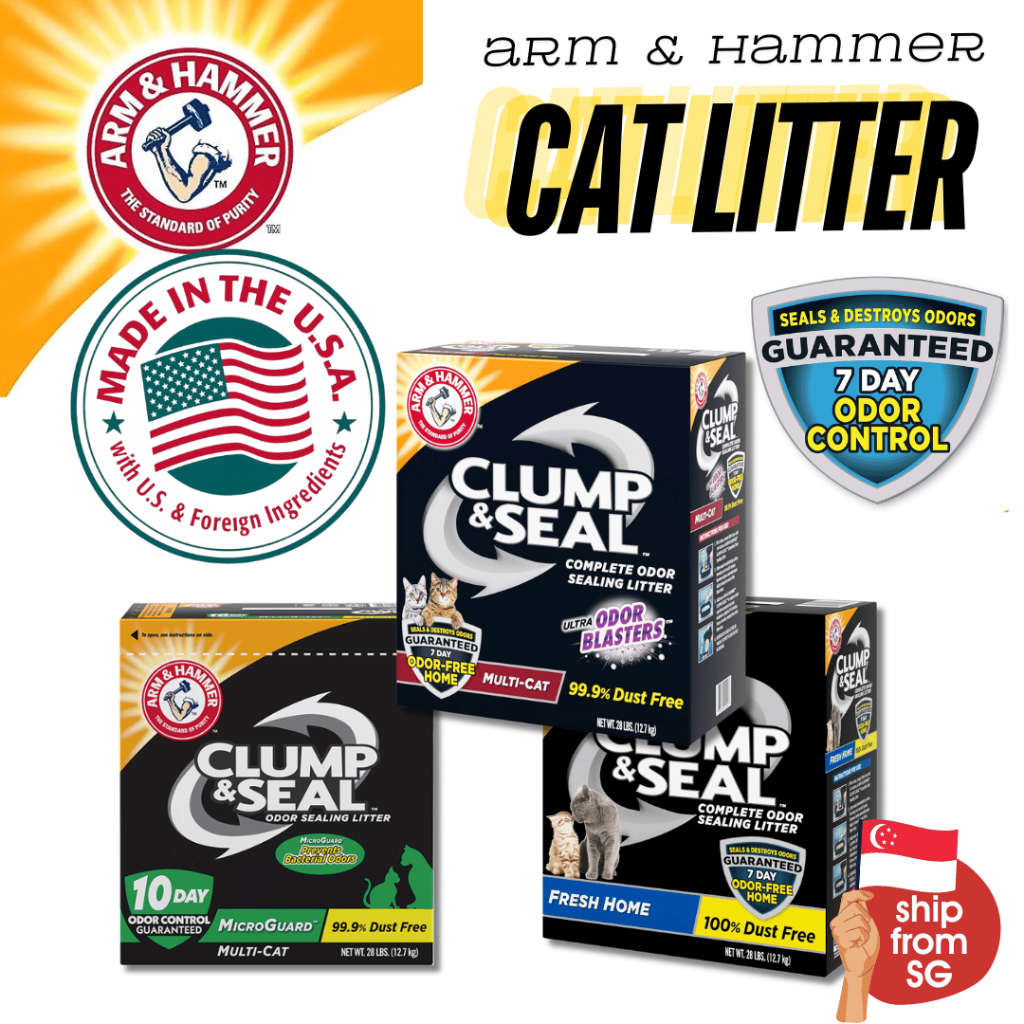 Arm Hammer Clump Seal MicroGuard Cat Litter 28lb 12.7KG Shopee Singapore