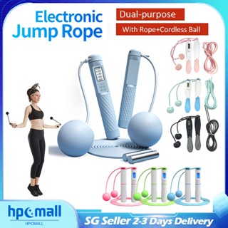 Ropeless Jump Rope With Counter Fitness Weighted Skipping Rope