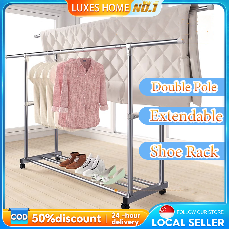 Extendable pole for clothes cheap