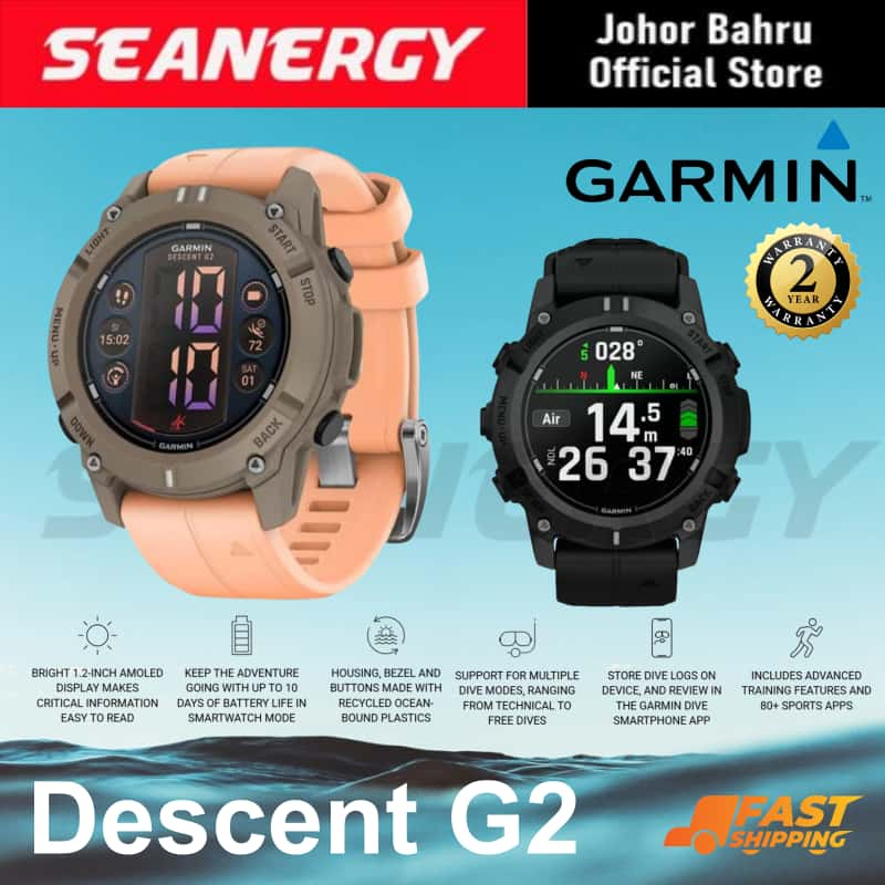 GARMIN Descent G2 Dive Computer Multi Sports Smart Watch Scuba