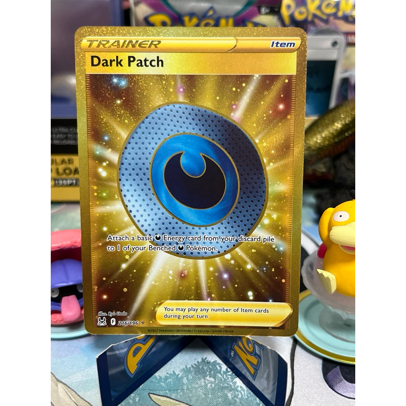 dark patch pokemon card Dark Patch - 216/196 Gold Full Art Secret Rare Trainer