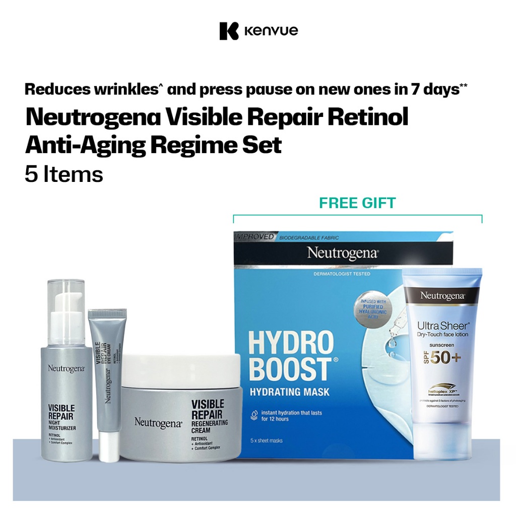 [NEW] Neutrogena Visible Repair Retinol Anti-aging Regime Set (Day ...