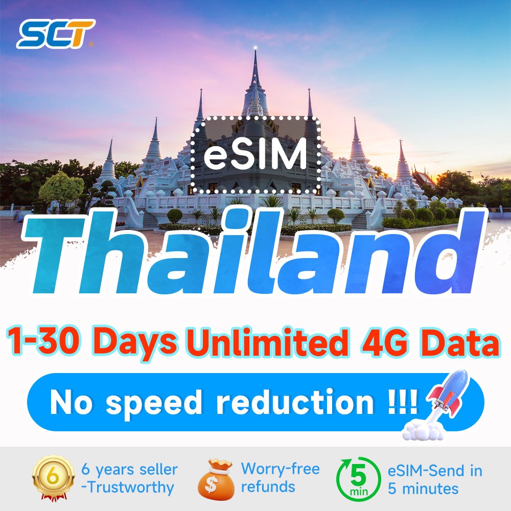 Wefly Thailand eSIM 130 Days Unlimited Data 4G High Speed Prepaid AIS Thailand SIM Card eSIM