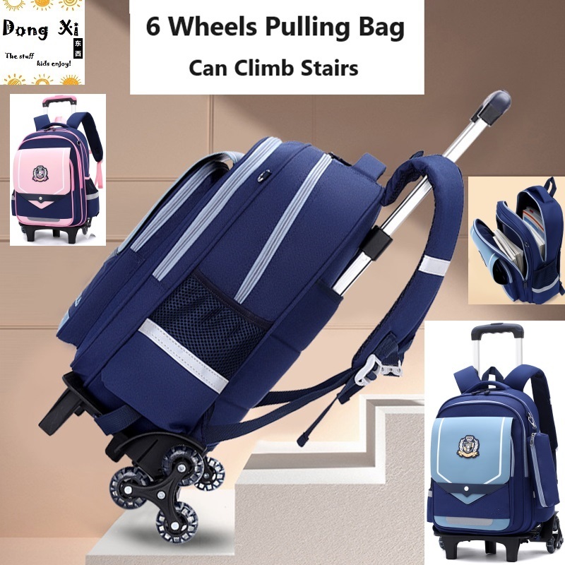 [SG Seller] Student Rolling Backpack Climbing Stairs Backpacks England ...