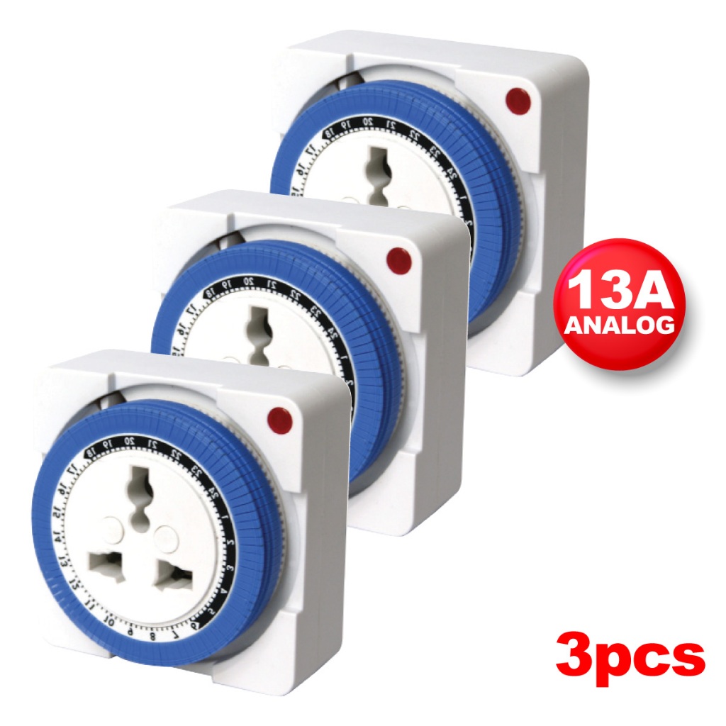 PowerPac Timer Plug In Mechanical 24hrs Timer (FDD50E1/TH124) Shopee