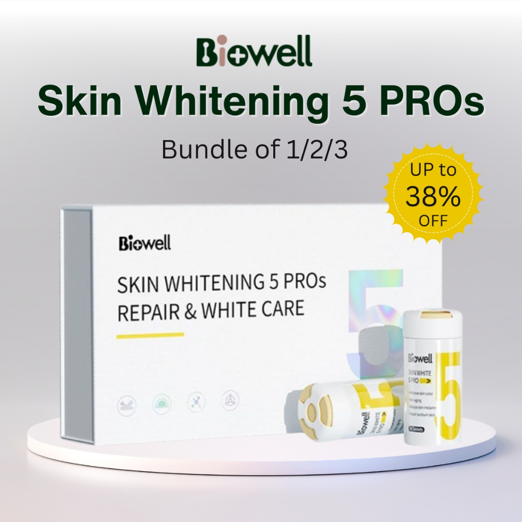 SG Ready Stocks Biowell Skin Whitening 5 Pros Supplement Repair