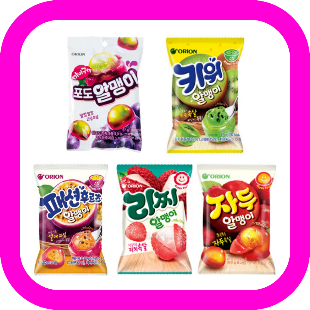 [ORION] My Gummy Jelly 67g 5 Flavors / Orion Fruit Jelly / Korean Fruit ...