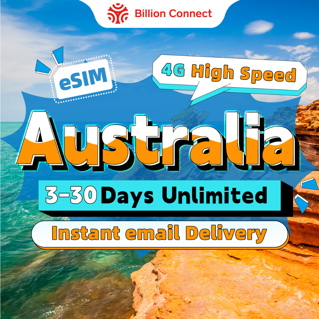 Australia eSIM Unlimited 4G Data Daily 500MB-2GB Total 3-20GB High ...