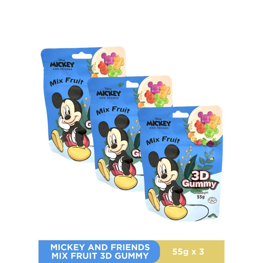 MICKEY AND FRIENDS Mix Fruit 3D Gummy (55g) [SG] | Shopee Singapore