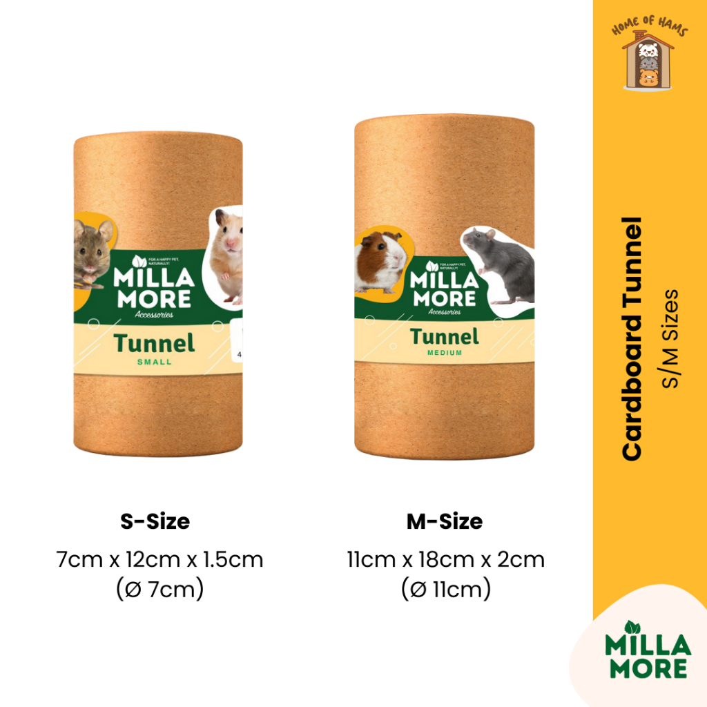 Millamore Recycled Cardboard Tunnel For Hamsters Guinea Pigs Wooden Chew Tunnels Shopee