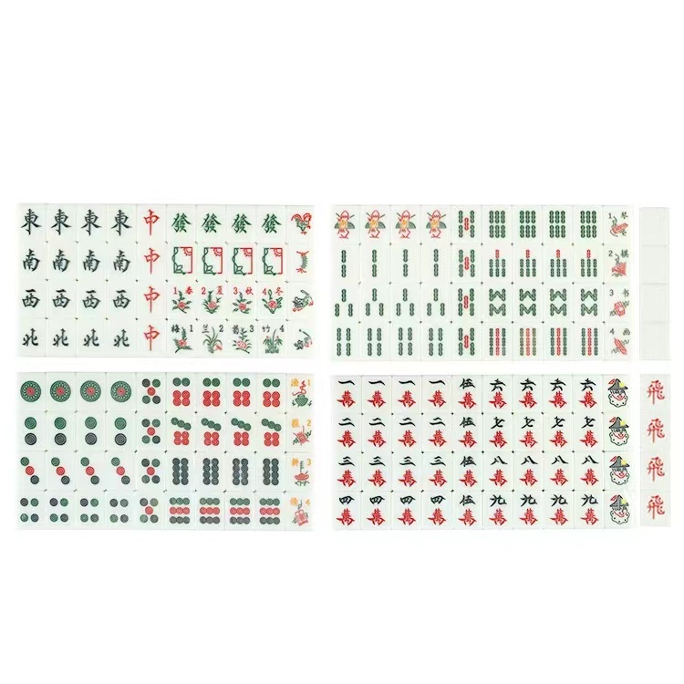 【SG Local Stock】Mahjong Tiles 168 pcs 36 mm tiles cards with carrier ...