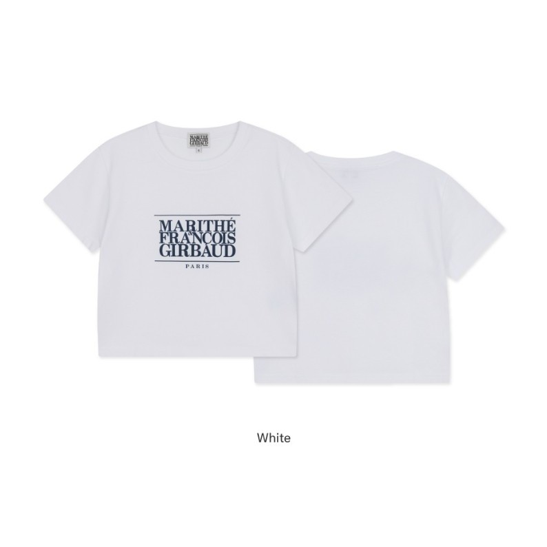 ★Marithe + Francois Girbaud★ REGULAR LOGO TEE white MFG45C Marithé François Girbaud Classic Logo T-Shirt White – voilà.id