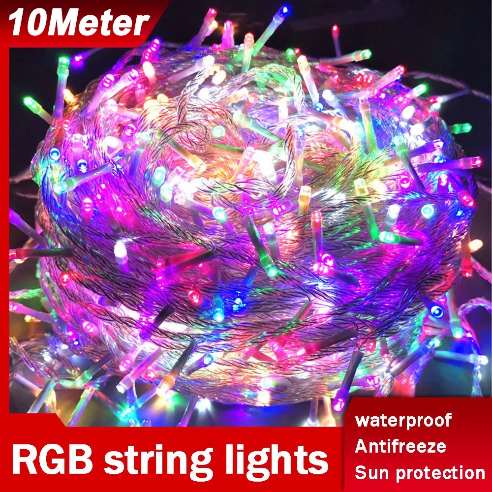 2025 hari raya lights 10m 100LED LED fairy lights Warm&Color Light ...