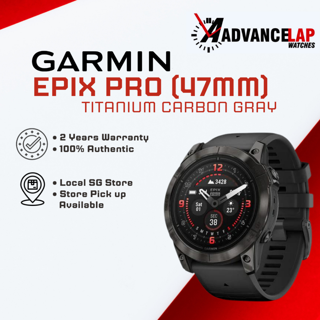 Garmin Epix Pro (Gen 2) – Sapphire Edition | 47 mm Carbon Gray DLC ...