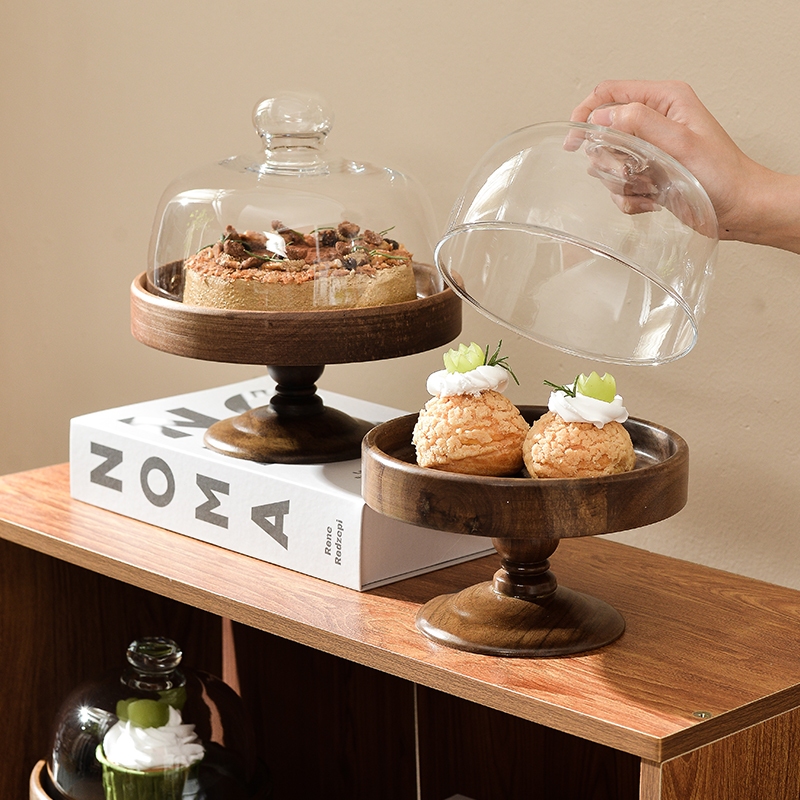 Dessert Cake Serving Stand With Lid N Serving Platter 2-in-1