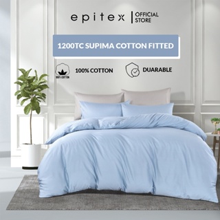 Epitex 100% Pure Supima Cotton | 1200TC Solid Color | fitted sheet set | bedsheet | bedsheet set
