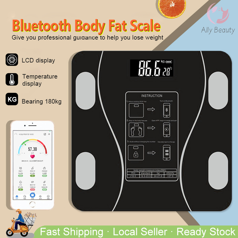 🇸🇬 Bluetooth Body Fat Smart Weight Scale Digital Smart Body Fat Scale ...