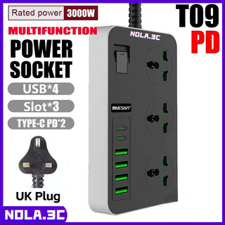 Power Socket Extension Plug Quick Charge PD Charger 3000W Power Adapter ...
