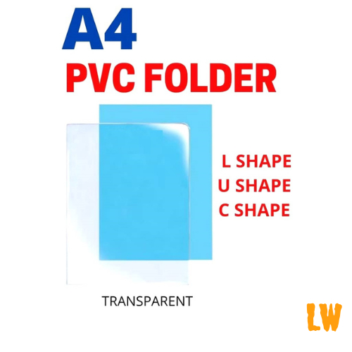 (Closing Sales) 10pcs, A4 TRANSPARENT PVC FOLDER, CLEAR FOLDER A4, A4 ...