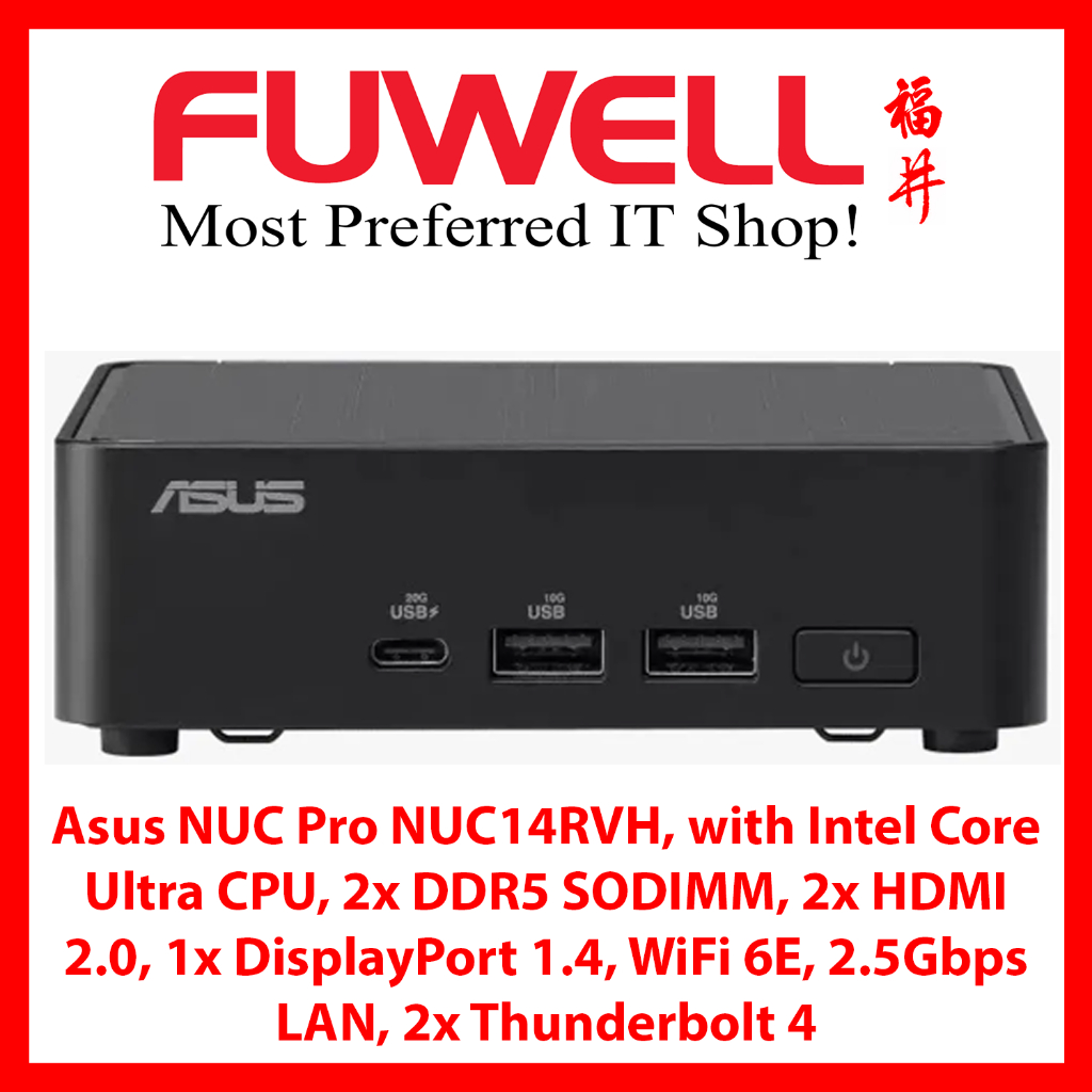 Fuwell Asus Nuc Pro Nuc Rvh Tall Barebones Mini Pc With Intel Core Ultra Cpu Shopee Singapore