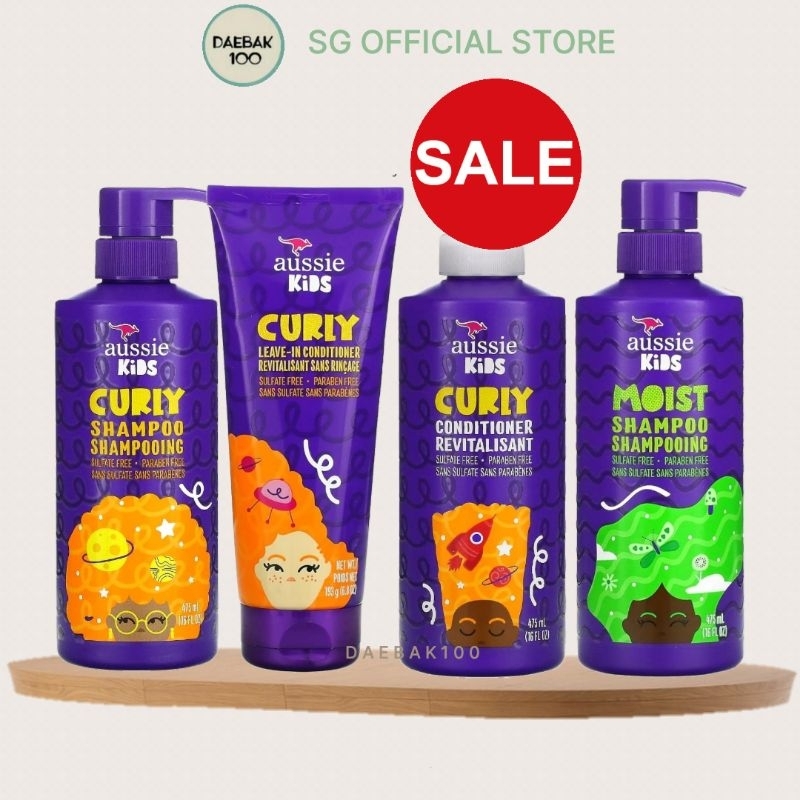 Aussie Kids Curly Shampoo, Conditioner, Detangler, LeaveIn Conditioner, Moisturising Shampoo