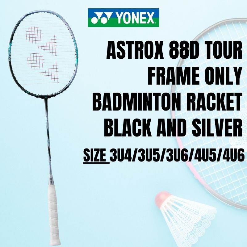 YONEX Astrox 88D Tour Badminton Racket - Unstrung - Black and