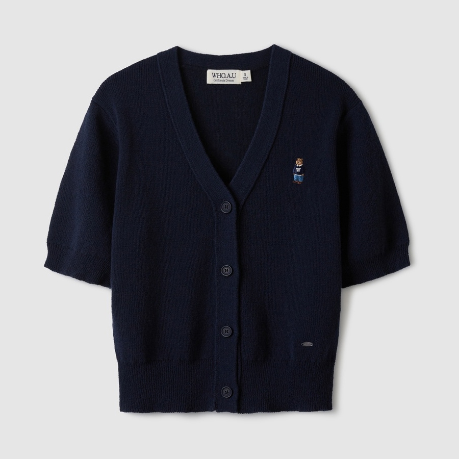 WHO.A.U] Steve Boucle V-neck Cardigan | WHCKE2511F | Shopee