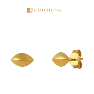 Poh Heng Jewellery 22K Precious Petal Earrings in Yellow Gold [Price By Weight]