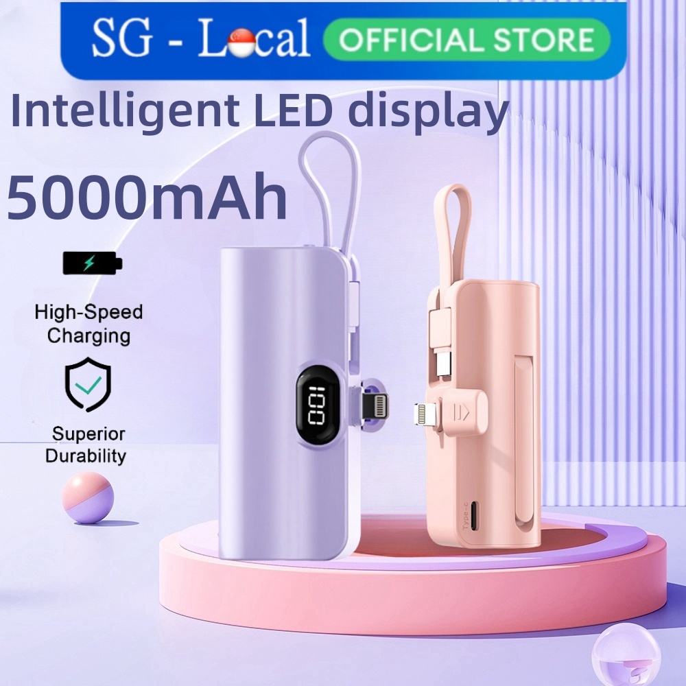 SG Local - Mini power bank 5000mAh fast charging power bank portable ...
