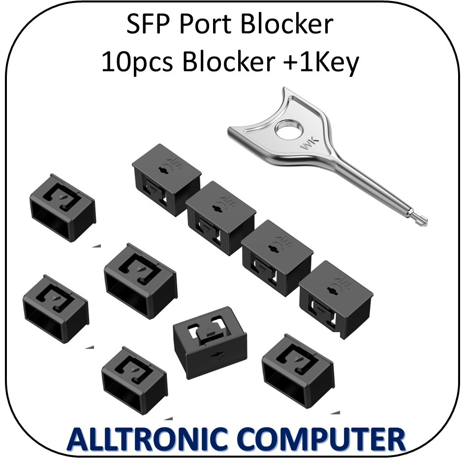 Weconfig 10pcs SFP Port Blocker with 1PC key / SFP Port Lock | Shopee ...