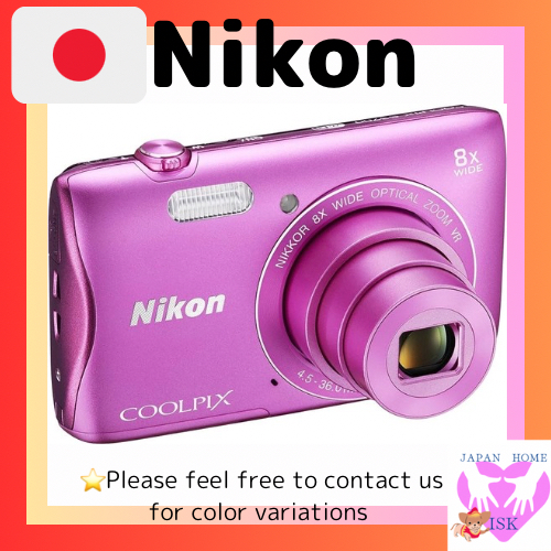 Nikon Digital Camera COOLPIX S3700 Pink 8x Optical Zoom 20.05