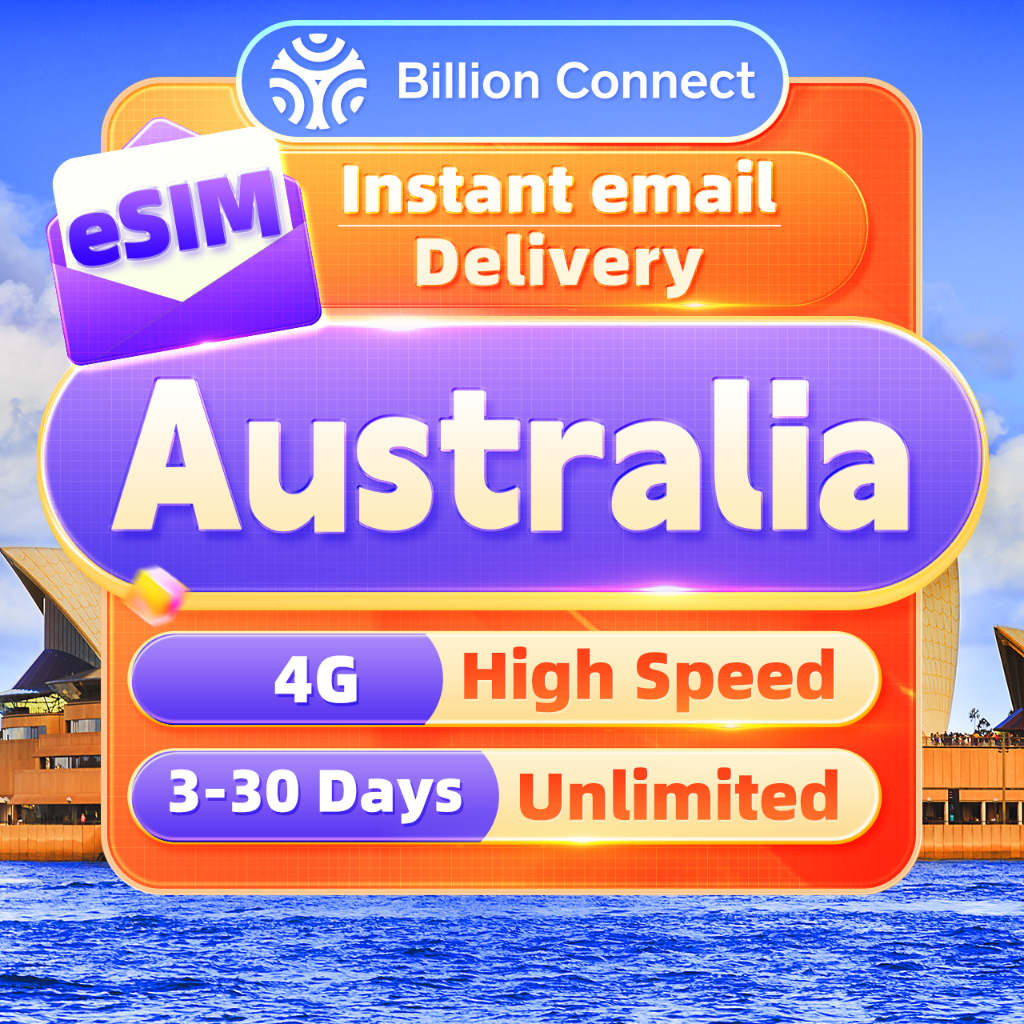 Australia eSIM Unlimited 4G Data Daily 500MB-2GB Total 3-20GB High ...