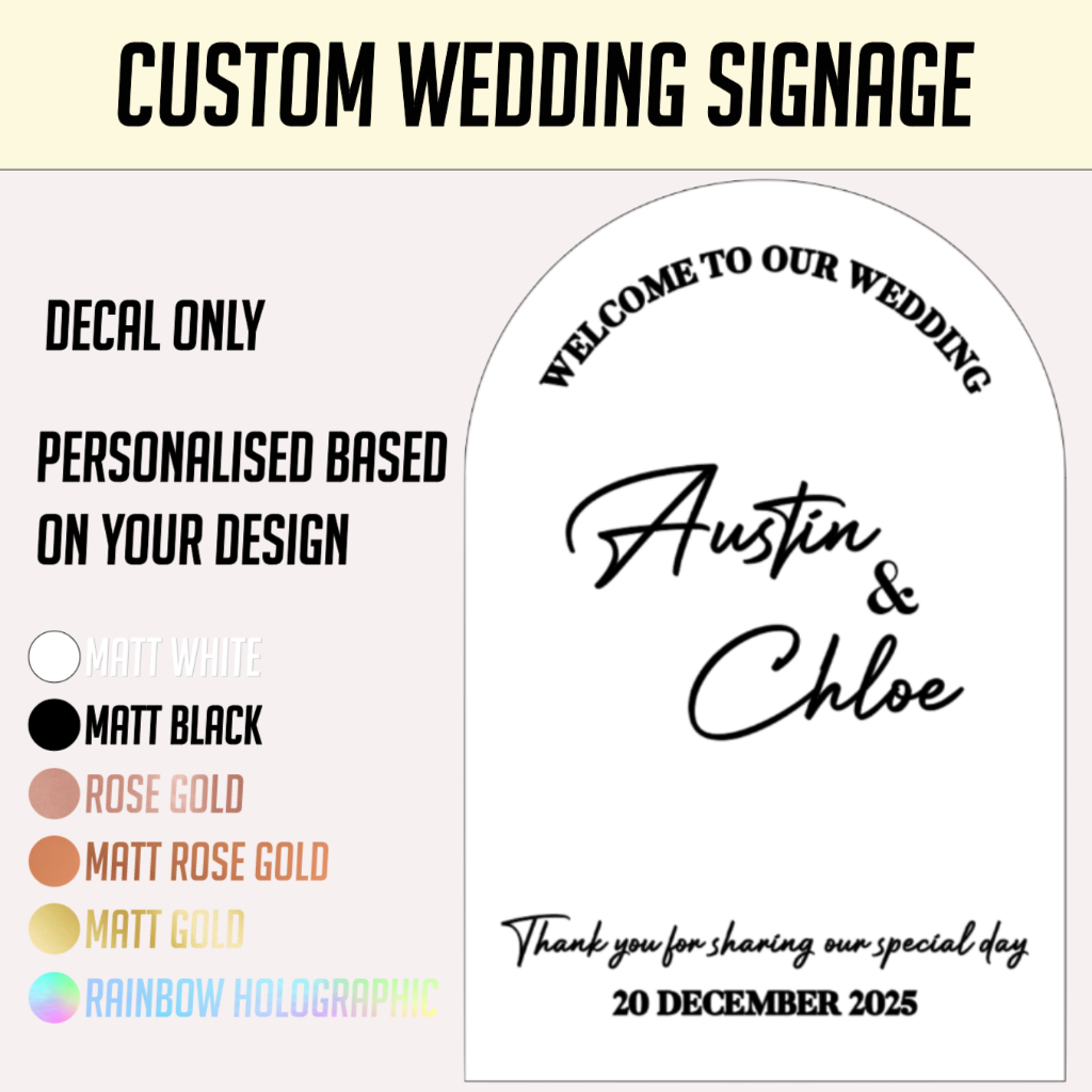 [SG Decal Only] Custom Wedding Signage Wedding Decoration Sign ...