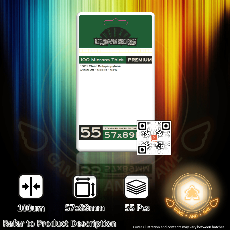 57 x 89 card sleeves Gamegenic Prime Board Game Sleeves - Size Code RED main image 1