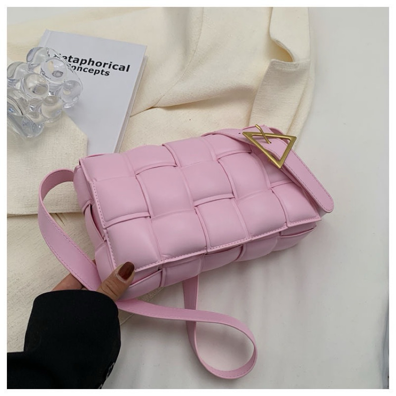 Women Shoulder Bag Purse Woven Crossbody Handbags Small Square Bags Designer Handbag Padded Cassette Clutch Shopee Singapore