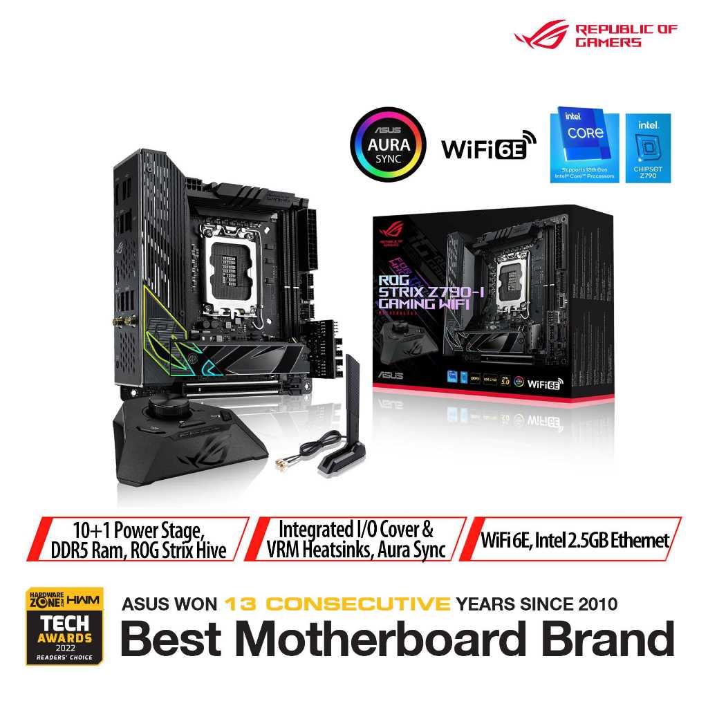 ASUS ROG STRIX Z790-I GAMING WIFI Mini-ITX Motherboard - Intel Z790 LGA ...