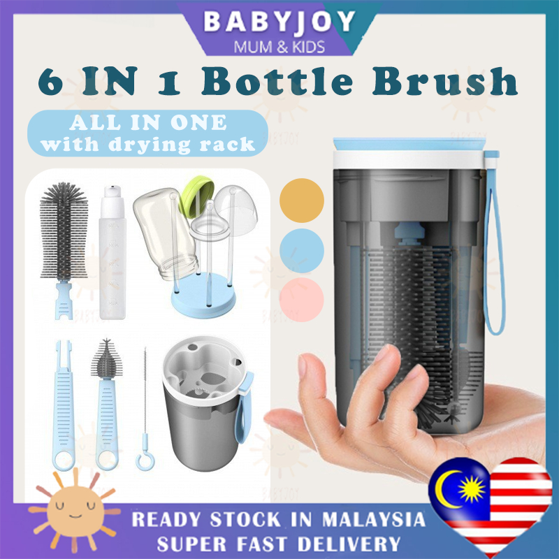 BABYJOY Travel Bottle Brush Set Baby Bottle Brush Travel Baby