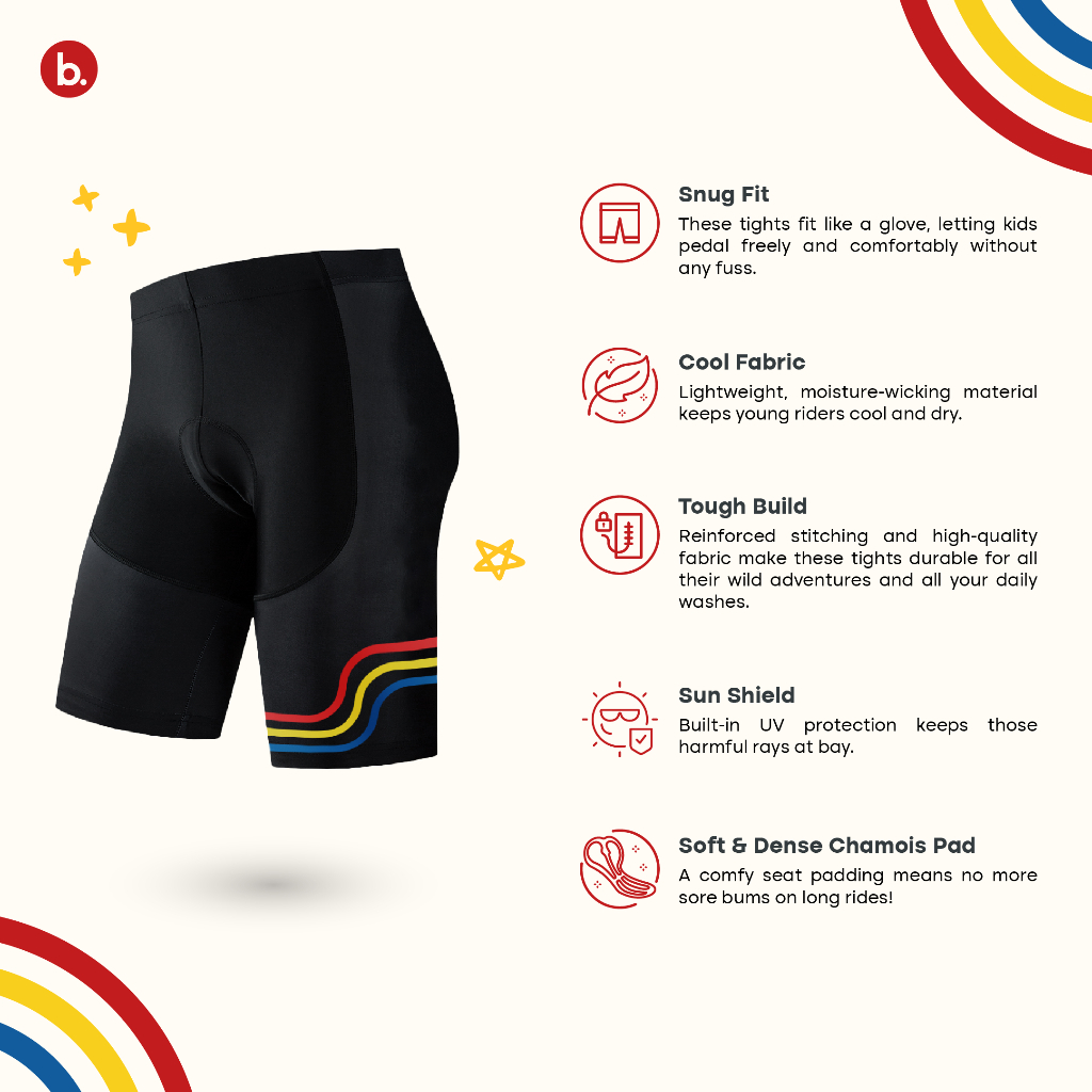 bizkut Kids Cycling Tights Comfortable Durable Children Sportswear Shopee Singapore