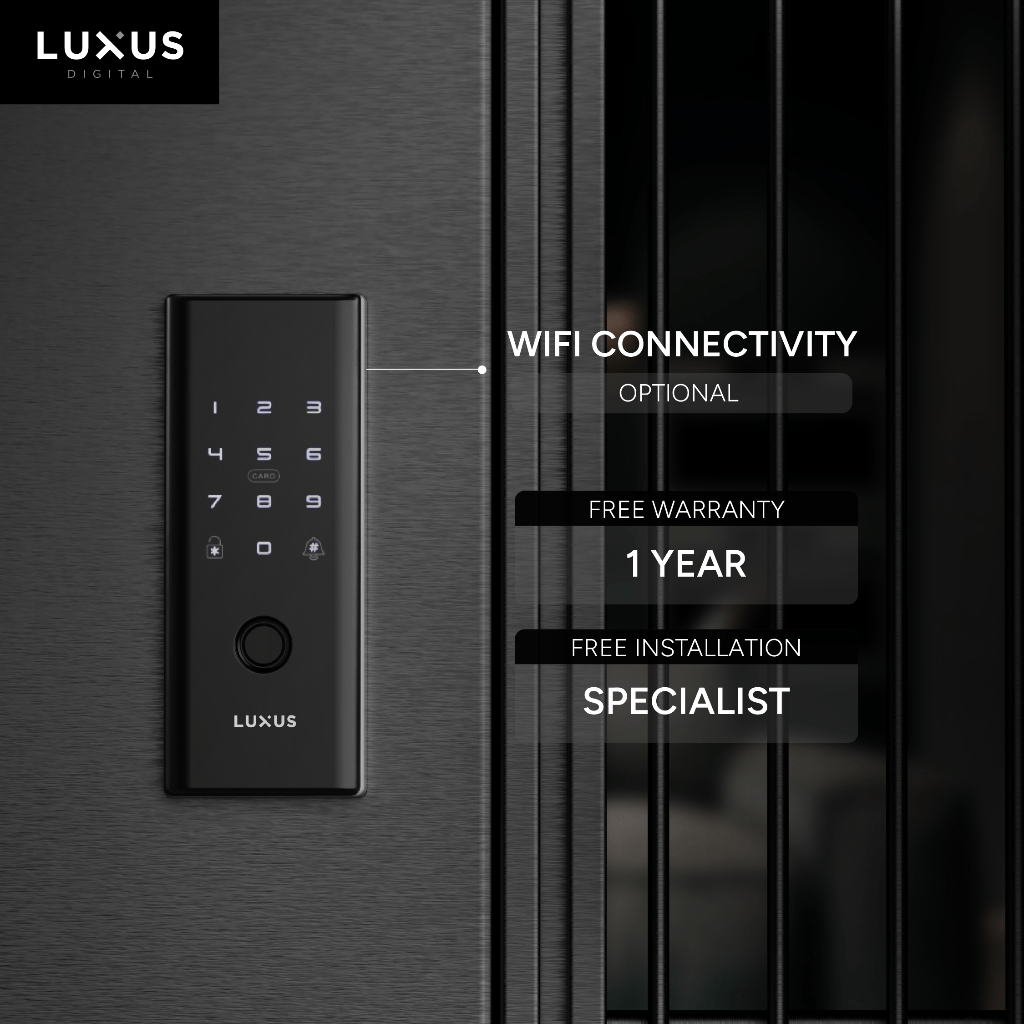 FREE Installation | Luxus Digital Gate Lock | Matte Black | RFID | 1 ...