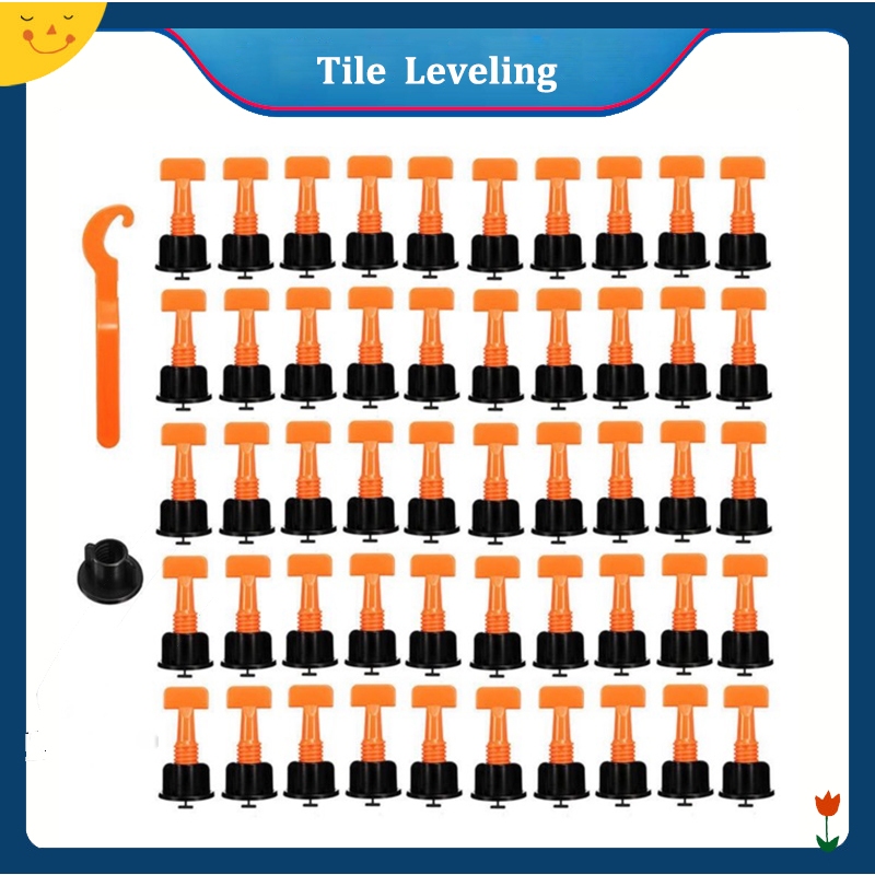 50pcs/Reusable Reusable Tile Leveling System / Tile Spacer Level with ...