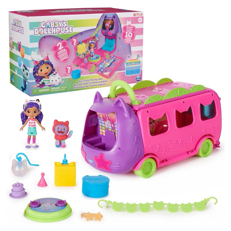 Autobús Fiesta De Gabby's Dollhouse – Sprinkle Party Bus – Juguete De La Serie Para Jugar Y Coleccionar (6068015