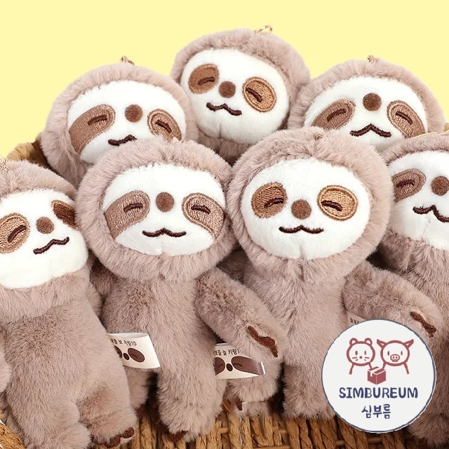 Sloth plush keychain deals