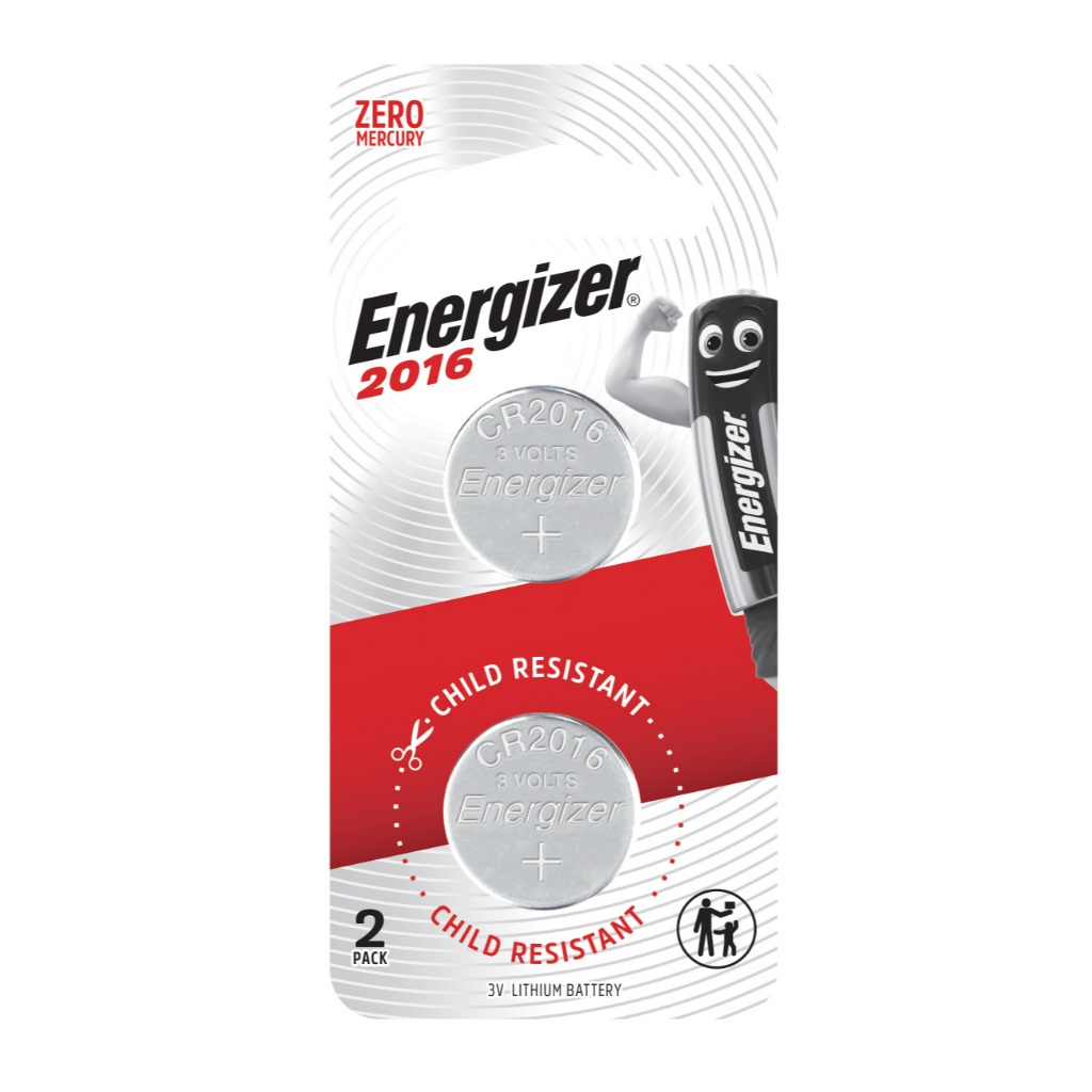 Energizer CR2016 3V Lithium Coin Battery 2pcs - Authentic Power for Car ...