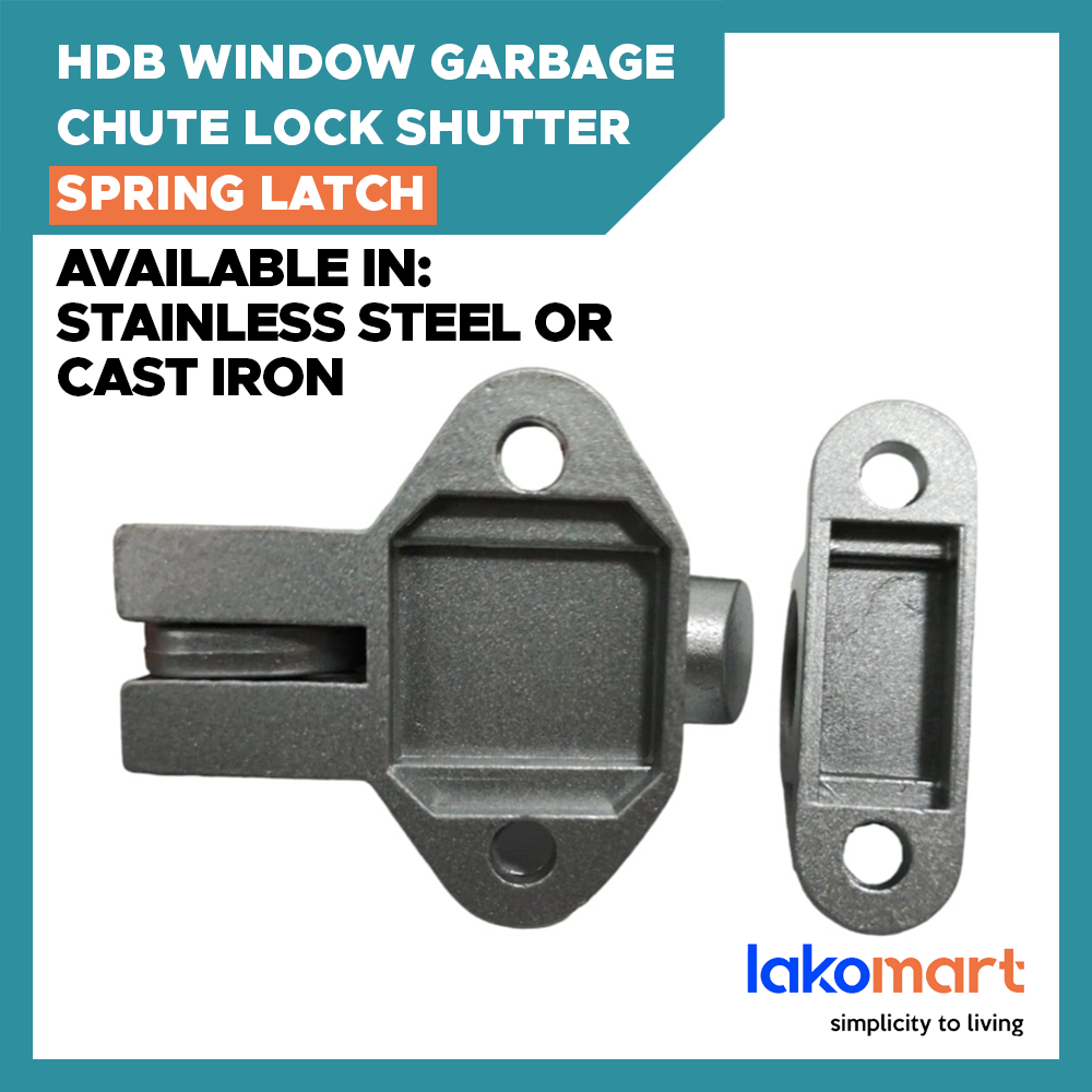 HDB Window Garbage Rubbish Chute Lock Shutter Spring Latch Silver ...