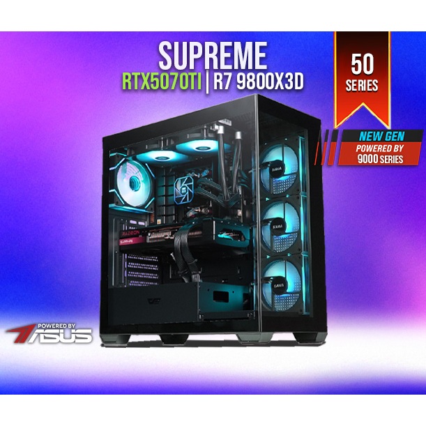 INVADER SUPREME S30 | RTX 5070TI | Ryzen 7 9800X3D GAMING DESKTOP ...